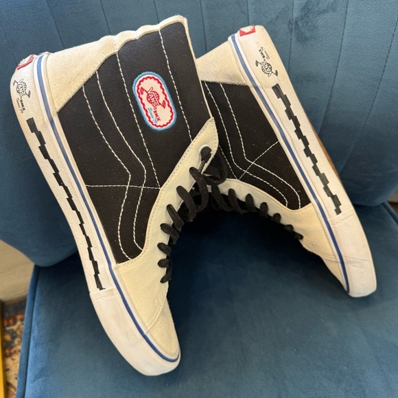 Vans Sk8-Hi Pro BMX ’79 Men’s High-Top Sneakers Black & Cream Size 13 - Picture 7 of 8